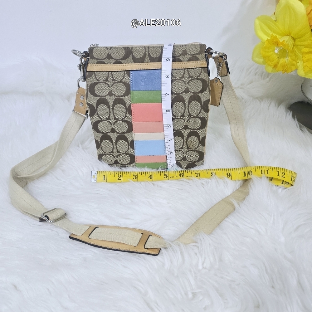 Coach Signature Stripe Crossbody Bag - Picture 4 of 14